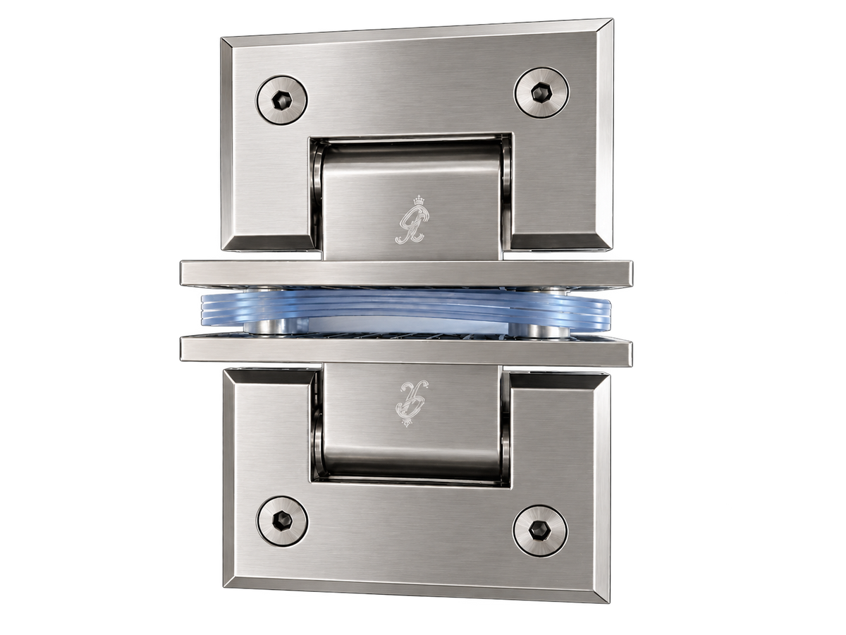 BISAGRA TRIPLE VIDRIO A VIDRIO 180° SATIN ACERO INOXIDABLE 304