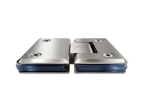 GLASS-TO-GLASS HINGE 180° SATIN ZAMAK