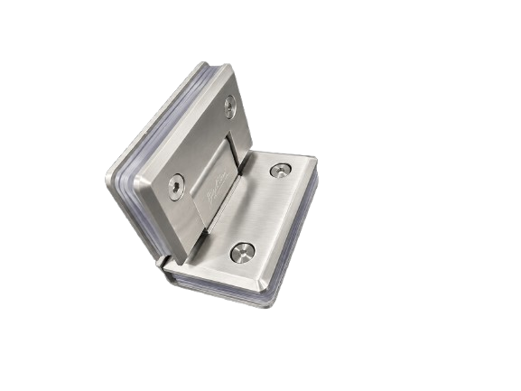 BISAGRA VIDRIO A VIDRIO 90° SATIN ACERO INOXIDABLE 201