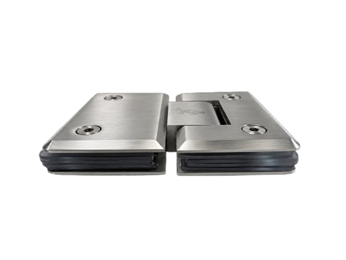180° GLASS-TO-GLASS HINGE SATIN 201 STAINLESS STEEL