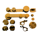 KIT SISTEMA 500 BARRA A VIDIRO ORO MATE ACERO INOXIDABLE 304 VENTA CON BARRA