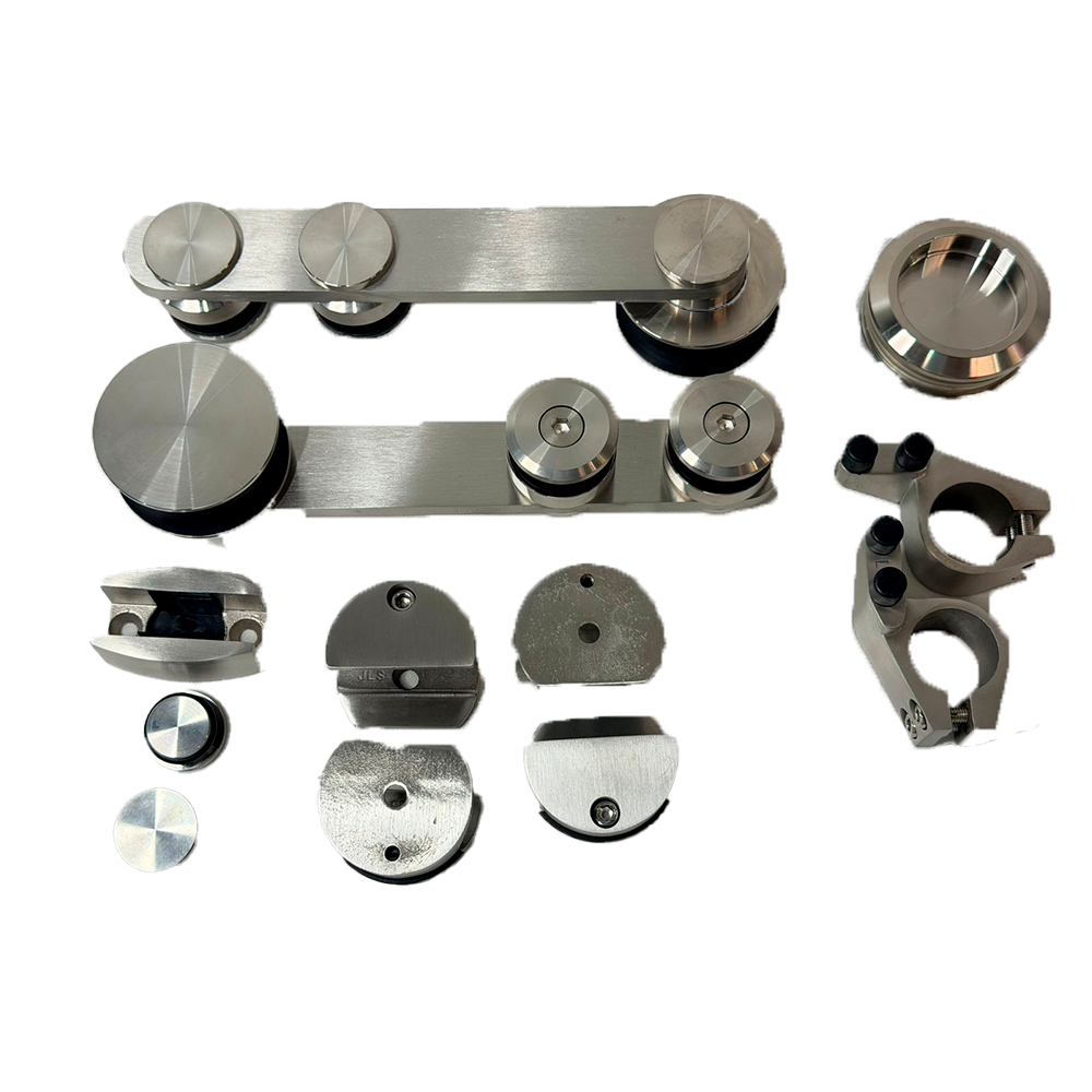 KIT SISTEMA 500 BARRA A MURO SATIN ACERO INOXIDABLE 201 Z VENTA SIN BARRA