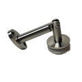 HERRAJE PARA MARQUESINA MURO A VIDRIO SATIN ACERO INOXIDABLE 304