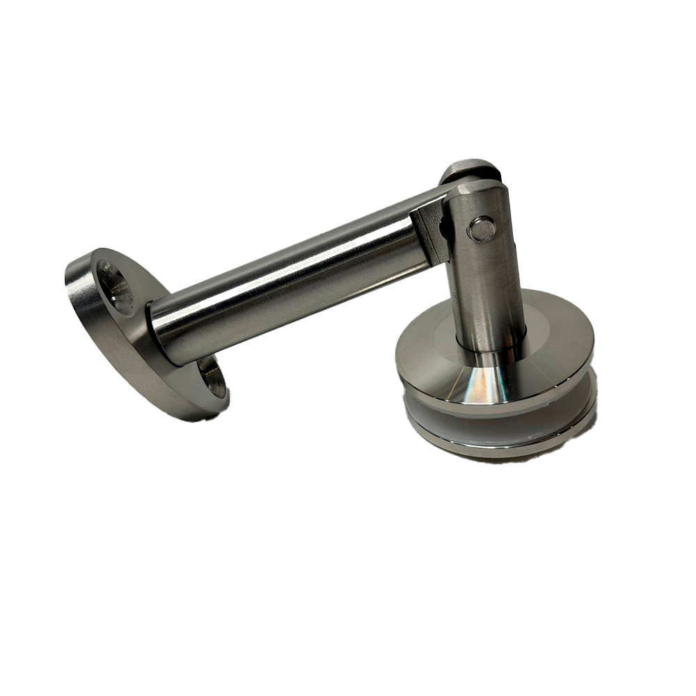 HERRAJE PARA MARQUESINA MURO A VIDRIO SATIN ACERO INOXIDABLE 304