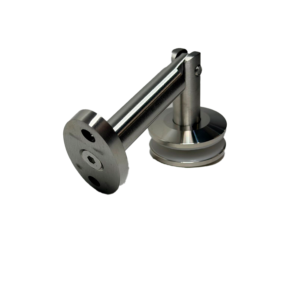 HERRAJE PARA MARQUESINA MURO A VIDRIO SATIN ACERO INOXIDABLE 304