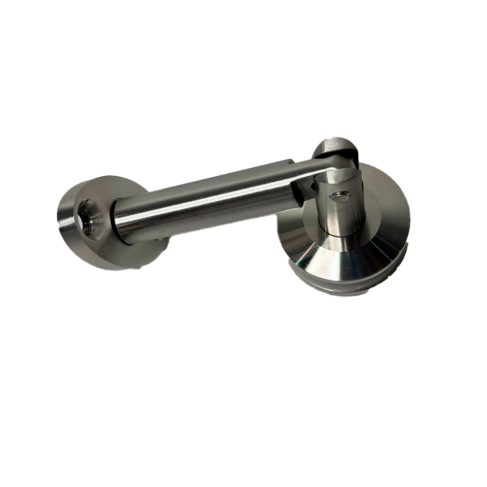 HERRAJE PARA MARQUESINA MURO A VIDRIO SATIN ACERO INOXIDABLE 304