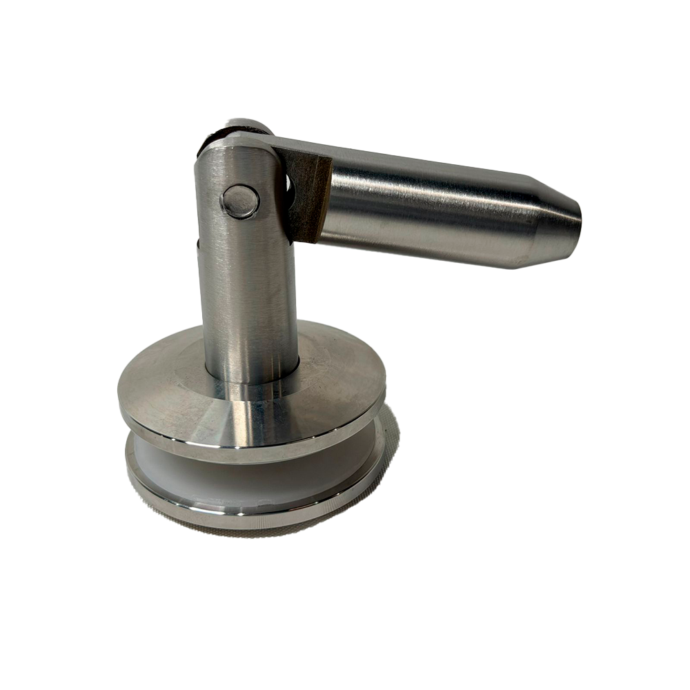 HERRAJE PARA MARQUESINA VIDRIO A VARILLA SATIN ACERO INOXIDABLE 304