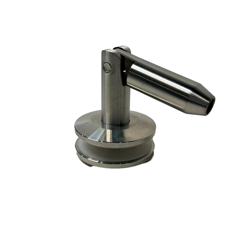 HERRAJE PARA MARQUESINA VIDRIO A VARILLA SATIN ACERO INOXIDABLE 304