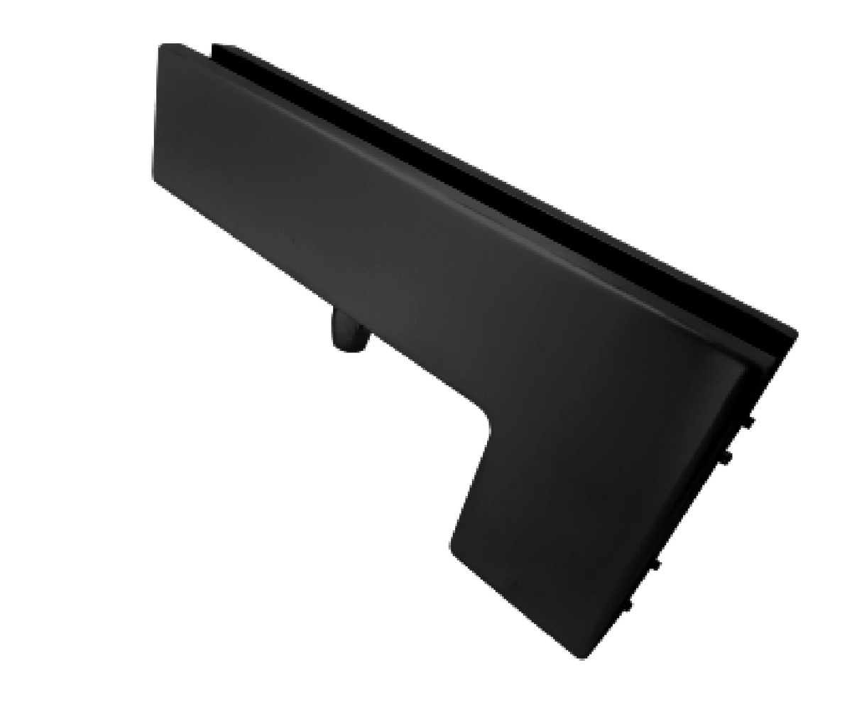 HERRAJE TIPO L PARA ANTEPECHO NEGRO ACERO INOXIDABLE 304