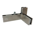 HERRAJE TIPO L CON COSTILLA PARA ANTEPECHO DERECHO SATIN ACERO INOXIDABLE 304