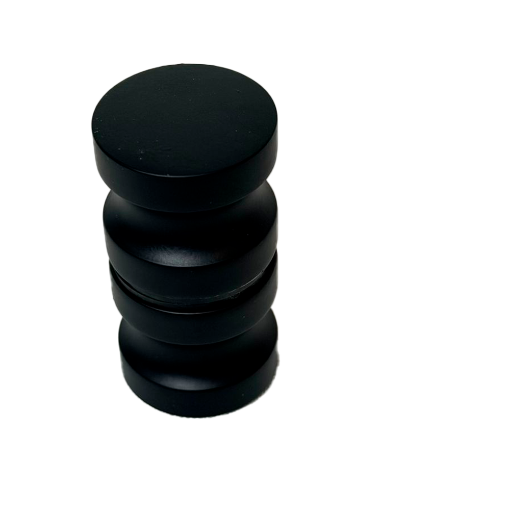 JALADERA DE POMO O BOTON NEGRO ALUMINIO