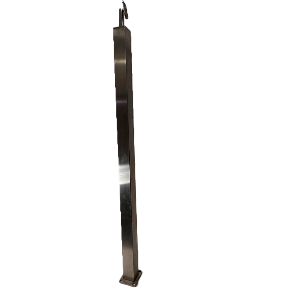 POSTE CUADRADO ARMADO 2 SATIN ACERO INOXIDABLE