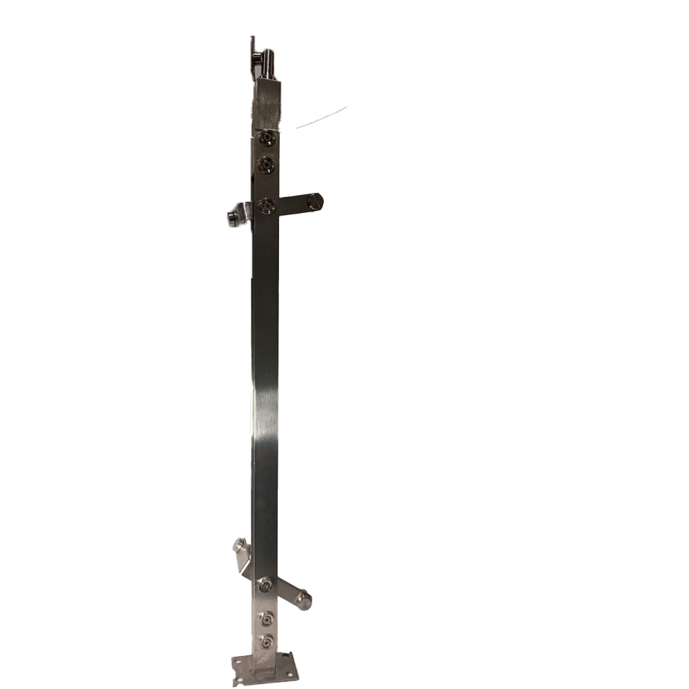 POSTE CUADRADO ARMADO V 2 SATIN ACERO INOXIDABLE