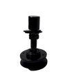 ROTULA PARA ARAÑA CON CHAPETON NEGRO ACERO INOXIDABLE 304