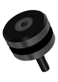 CONECTOR CIRCULAR MURO A VIDRIO NEGRO ACERO INOXIDABLE 304