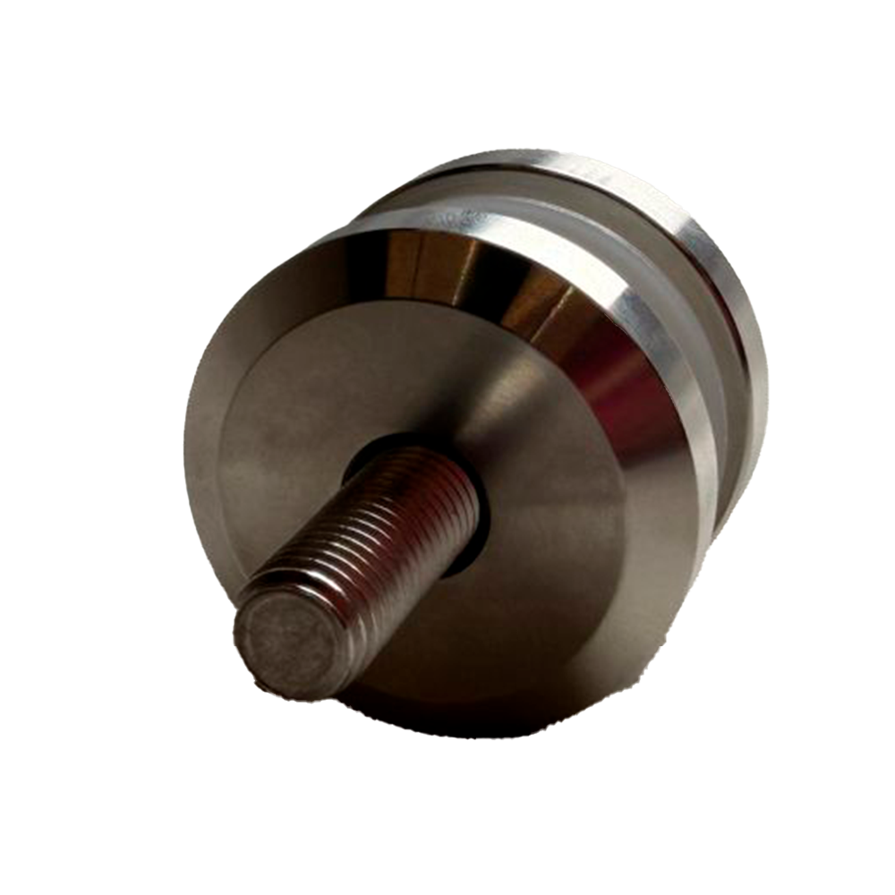 CONECTOR CIRCULAR MURO A VIDRIO SATIN ACERO INOXIDABLE 304