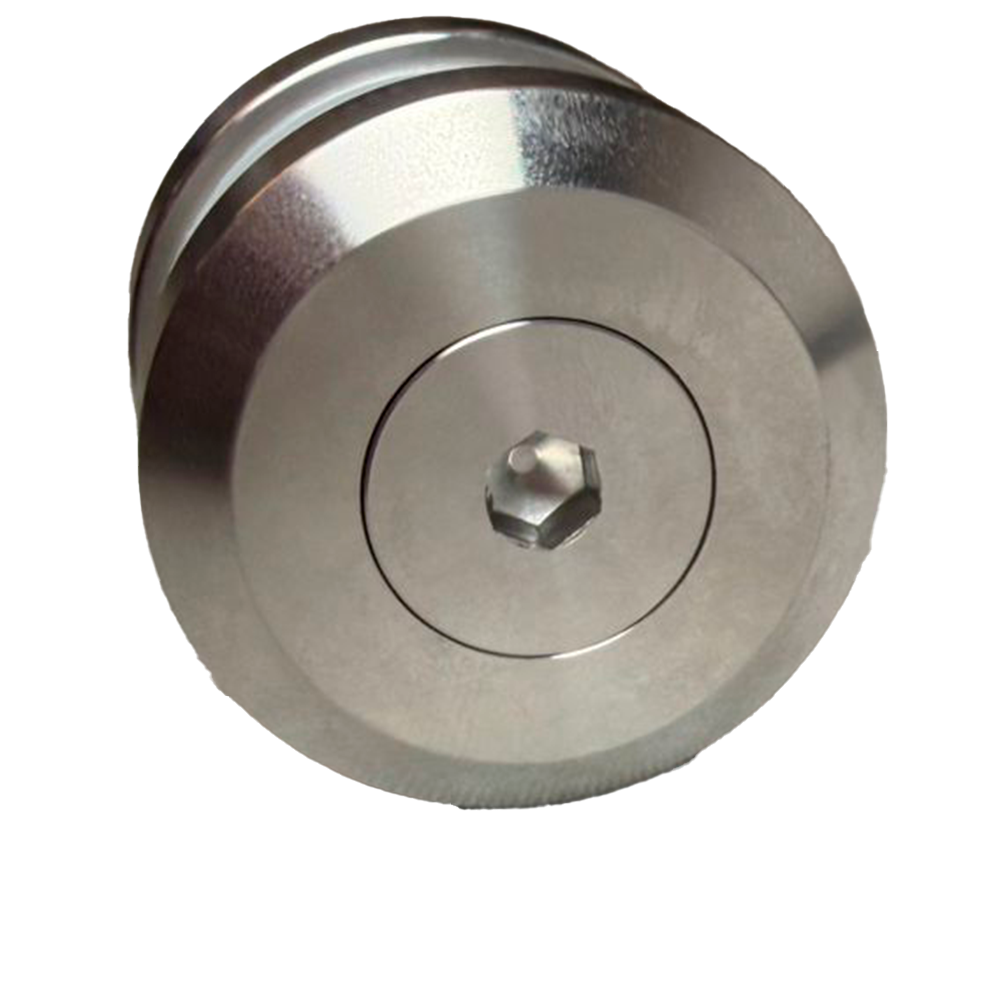 CONECTOR CIRCULAR MURO A VIDRIO SATIN ACERO INOXIDABLE 304