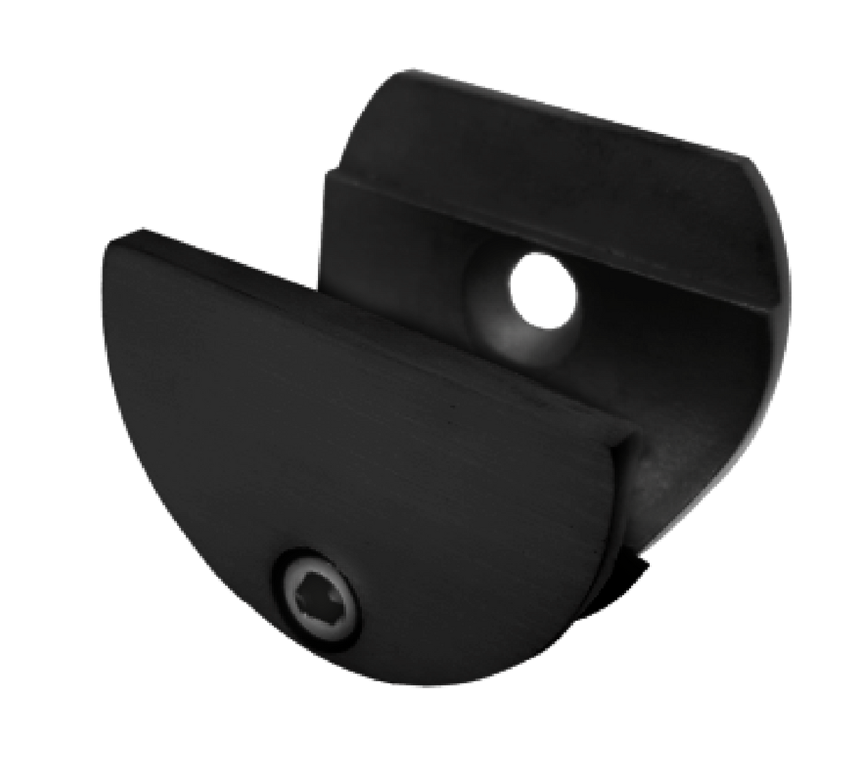 SOPORTE BARRA A MURO SISTEMA COLGANTE NEGRO ACERO INOXIDABLE 304