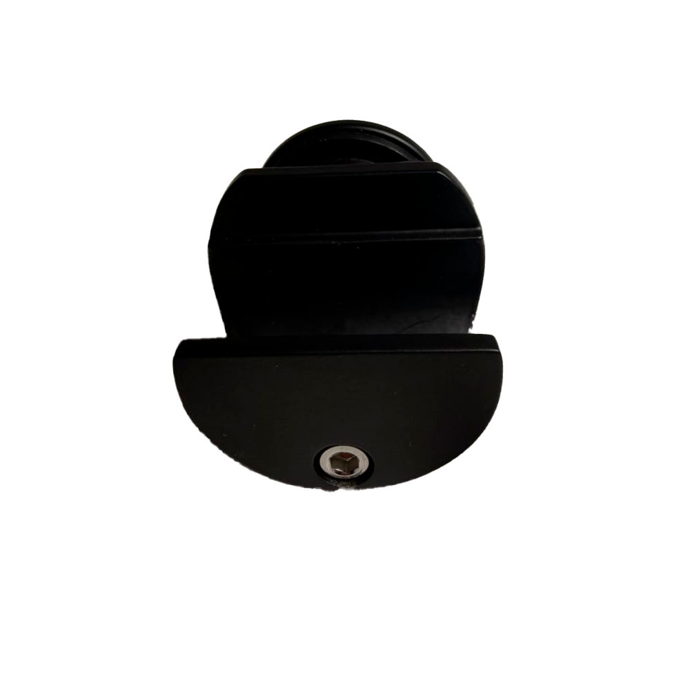 SOPORTE BARRA A VIDRIO SISTEMA COLGANTE NEGRO ACERO INOXIDABLE 304