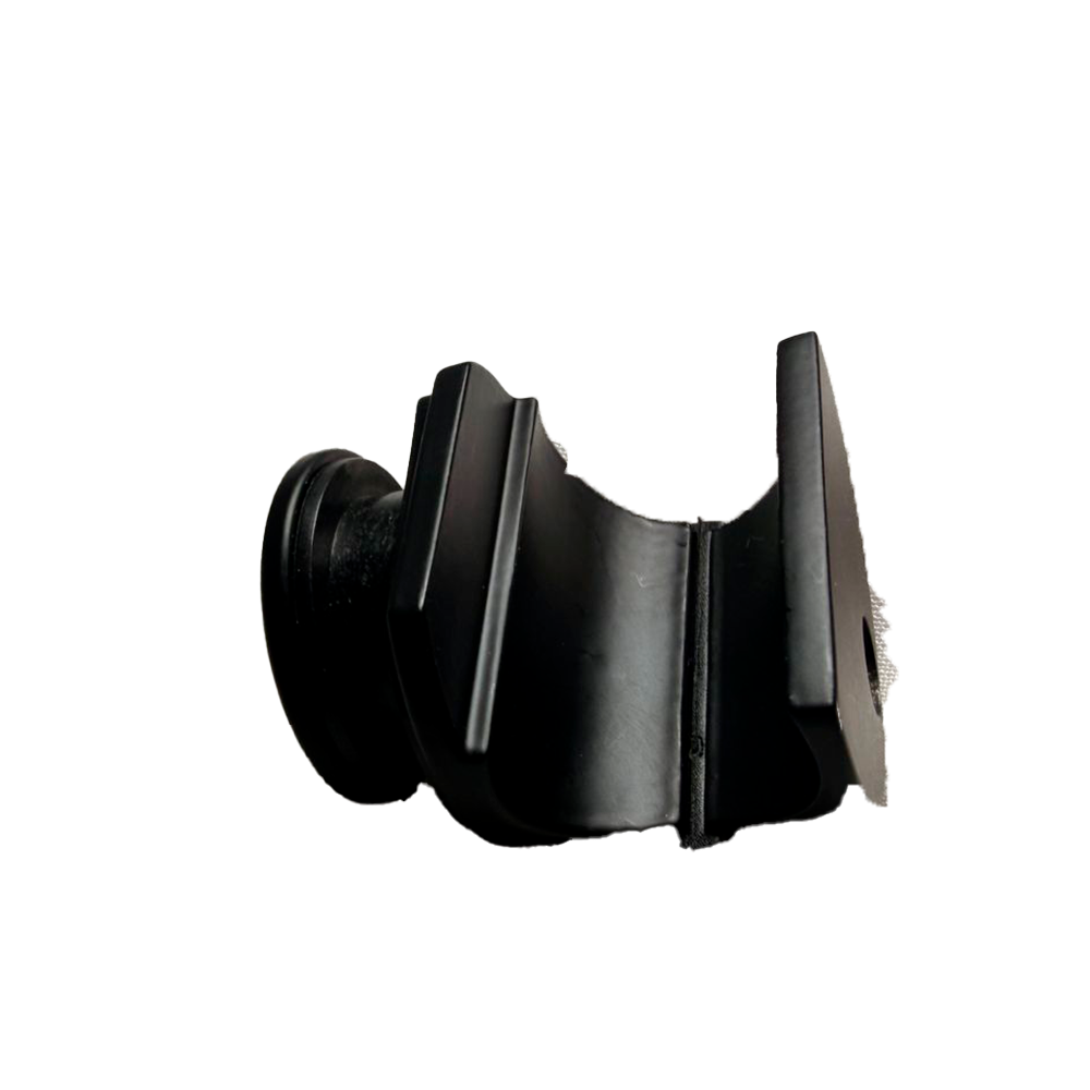 SOPORTE BARRA A VIDRIO SISTEMA COLGANTE NEGRO ACERO INOXIDABLE 304