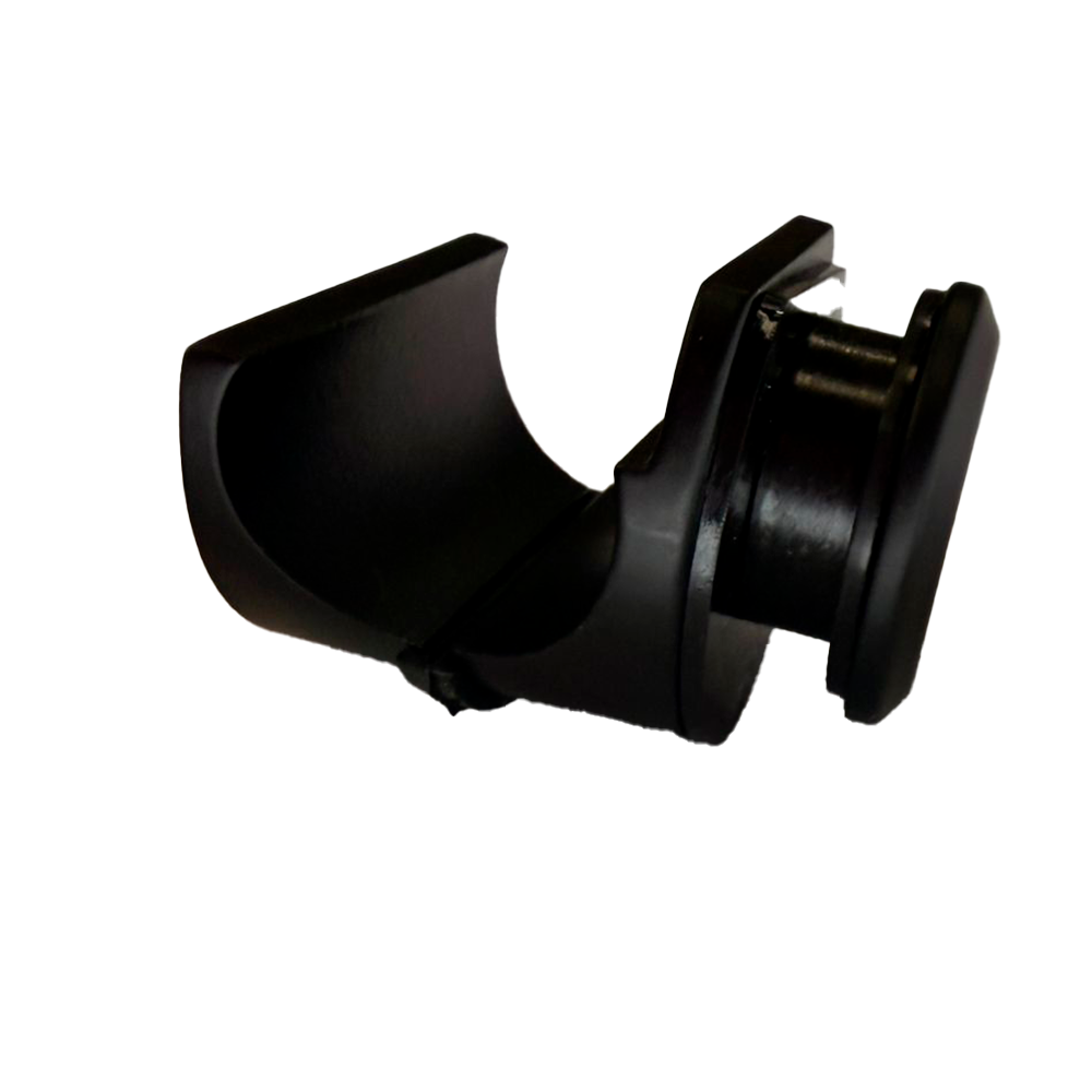 SOPORTE BARRA A VIDRIO SISTEMA COLGANTE NEGRO ACERO INOXIDABLE 304