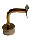 SOPORTE TIPO J VIDRIO-PASAMANOS ORO BRILLANTE ACERO INOXIDABLE 304