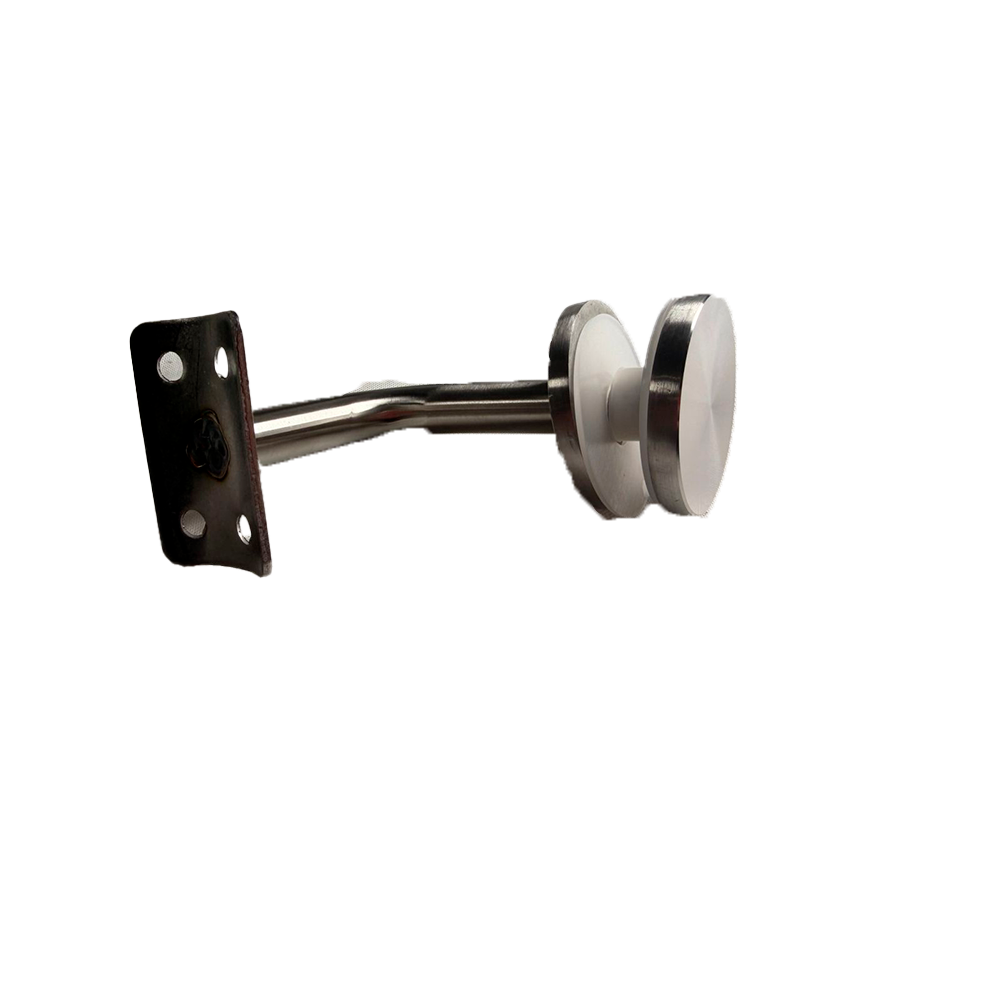 SOPORTE TIPO J VIDRIO-PASAMANOS SATIN ACERO INOXIDABLE 304