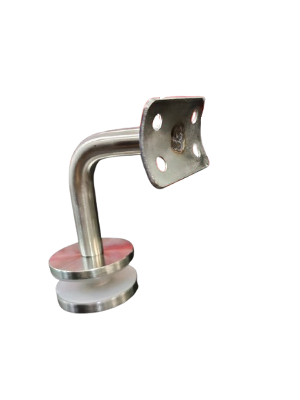 SOPORTE TIPO J VIDRIO-PASAMANOS SATIN ACERO INOXIDABLE 304