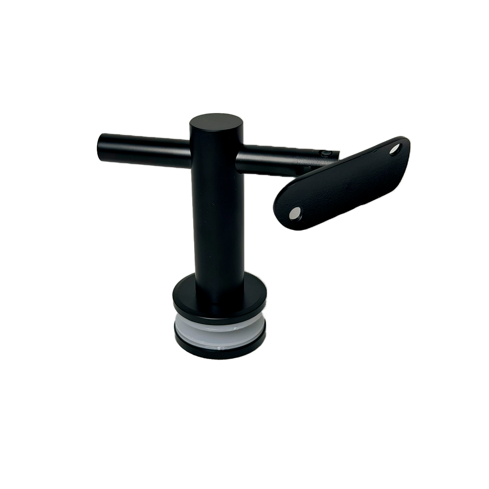 SOPORTE VIDRIO-PASAMANOS NEGRO ACERO INOXIDABLE 304