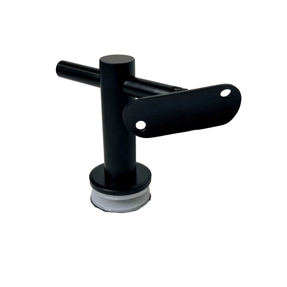 SOPORTE VIDRIO-PASAMANOS NEGRO ACERO INOXIDABLE 304