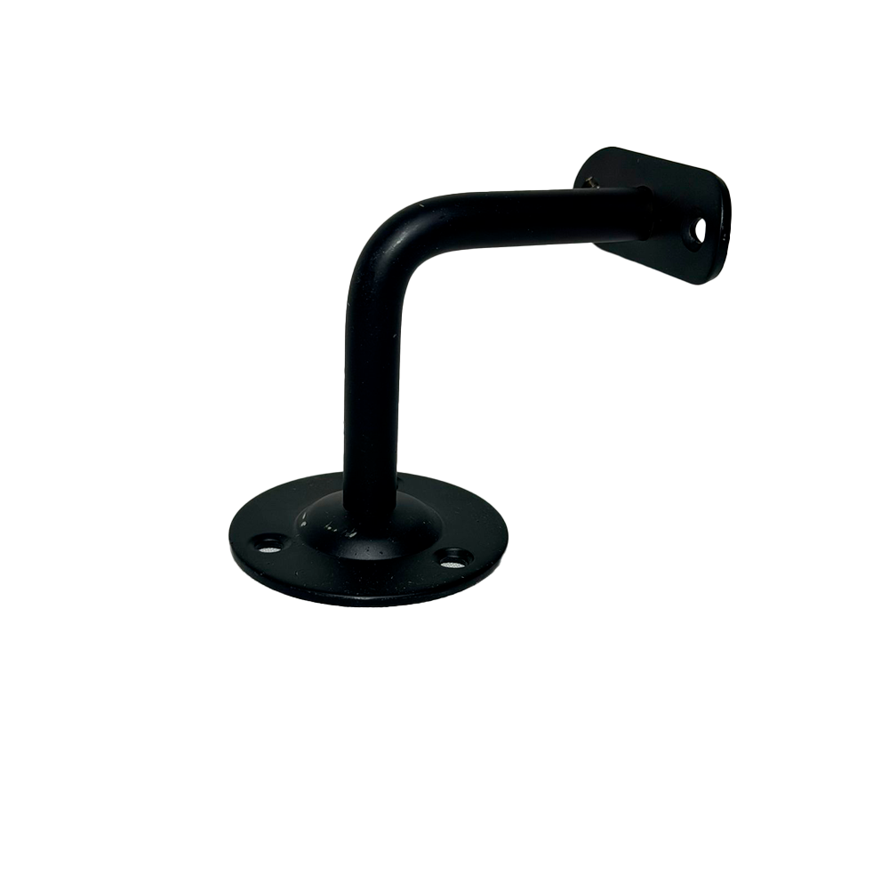 SOPORTE TIPO J MURO-PASAMANOS NEGRO ACERO INOXIDABLE 304
