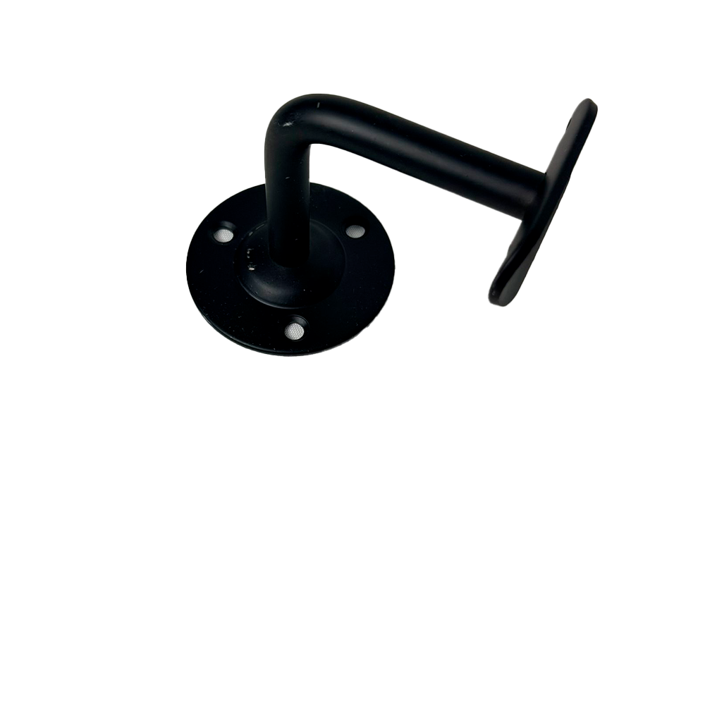 SOPORTE TIPO J MURO-PASAMANOS NEGRO ACERO INOXIDABLE 304