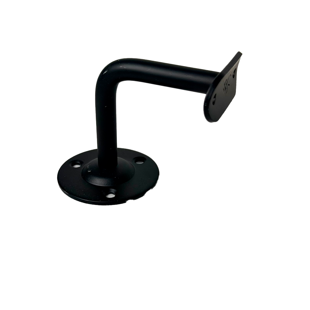 SOPORTE TIPO J MURO-PASAMANOS NEGRO ACERO INOXIDABLE 304