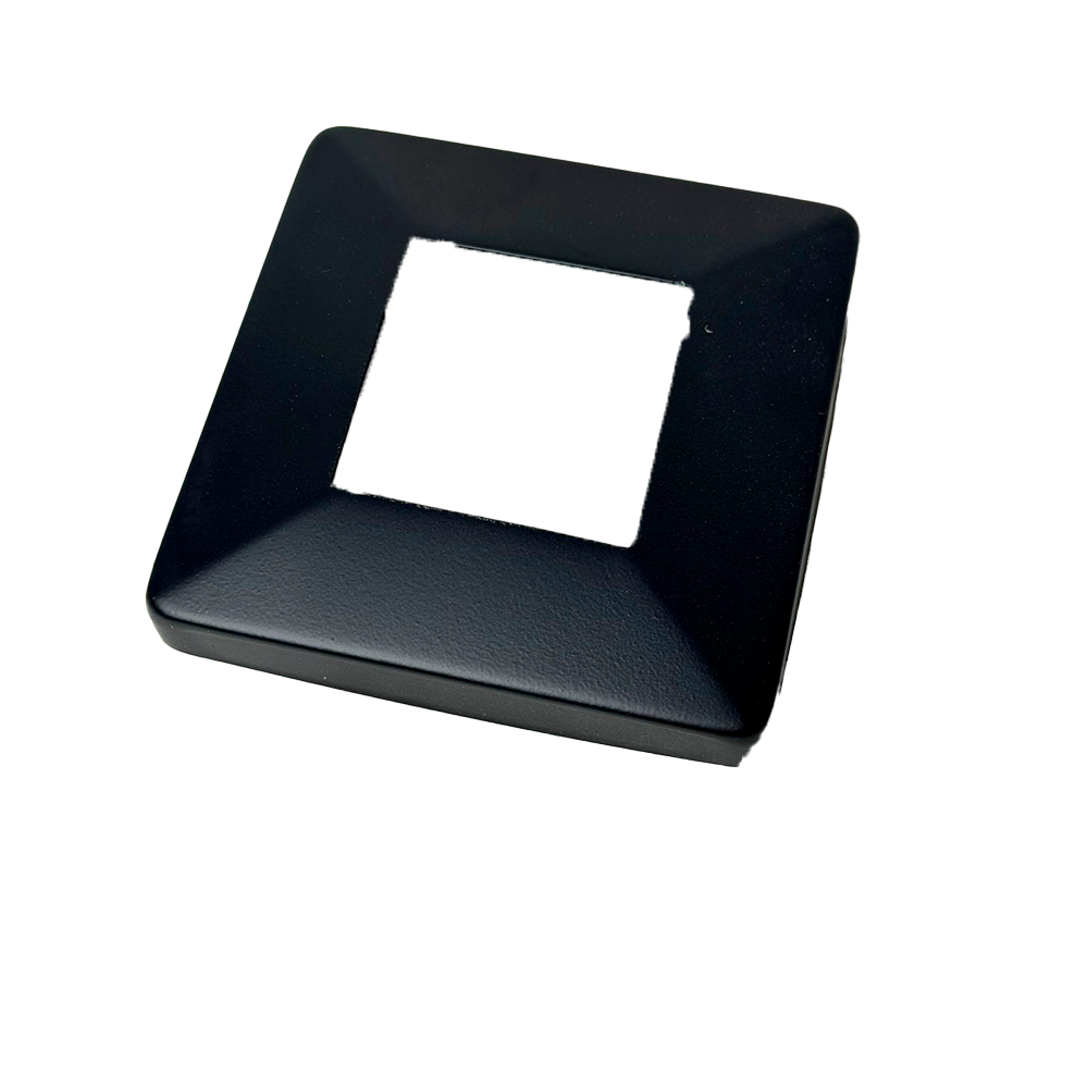 TAPA DE BASE PARA BRIDA CUADRADA DE 50*50MM NEGRO ACERO INOXIDABLE 304