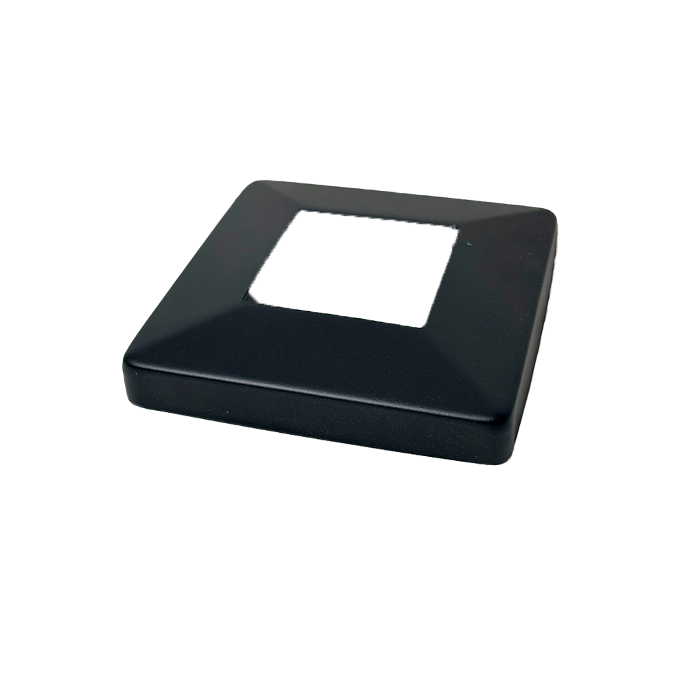 TAPA DE BASE PARA BRIDA CUADRADA DE 50*50MM NEGRO ACERO INOXIDABLE 304