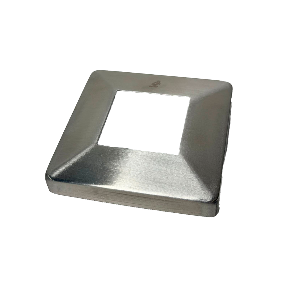 TAPA DE BASE PARA BRIDA CUADRADA DE 50*50MM SATIN ACERO INOXIDABLE 304