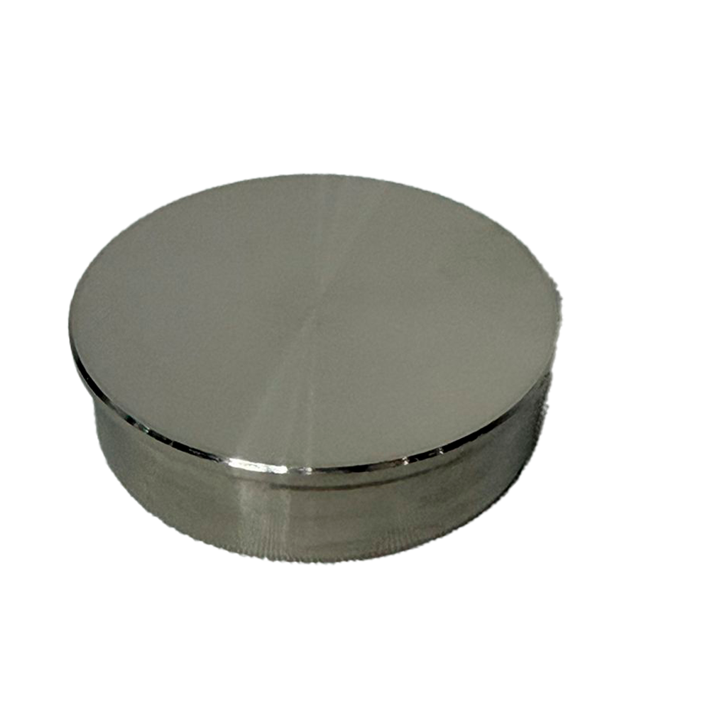TAPA PLANA PARA TUBO 2 SATIN ACERO INOXIDABLE 304