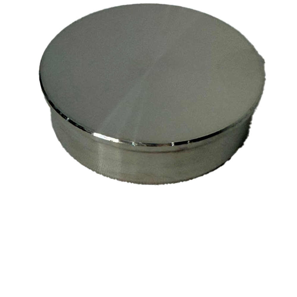 TAPA PLANA PARA TUBO 2 SATIN ACERO INOXIDABLE 304