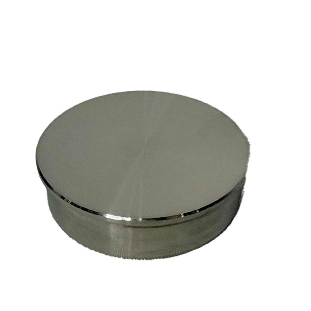 TAPA PLANA PARA TUBO 1 1/2 SATIN ACERO INOXIDABLE 304