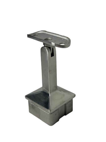 TAPA CON BASE PARA TUBO CUADRADO DE 50MM SATIN ACERO INOXIDABLE 304