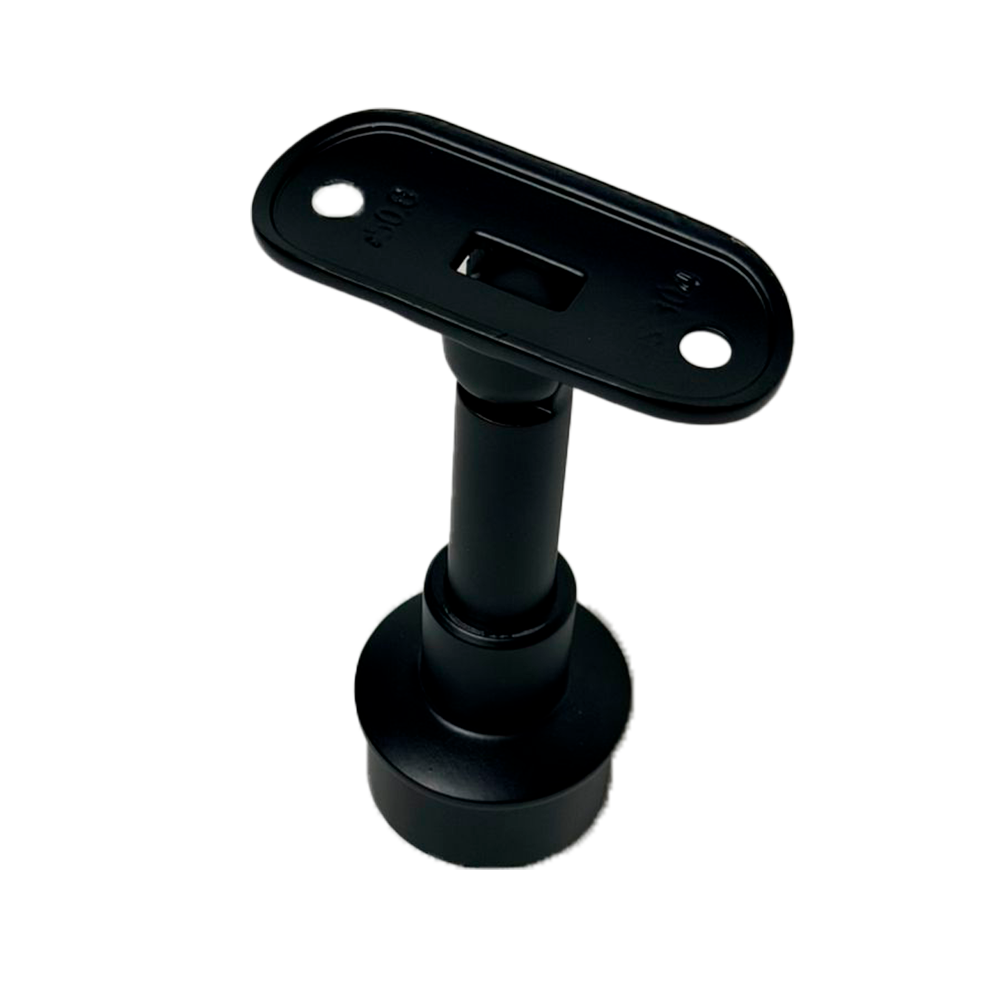 TAPA CON BASE PARA TUBO 1 1/2 MOVIBLE Y AJUSTABLE NEGRO ACERO INOXIDABLE 304