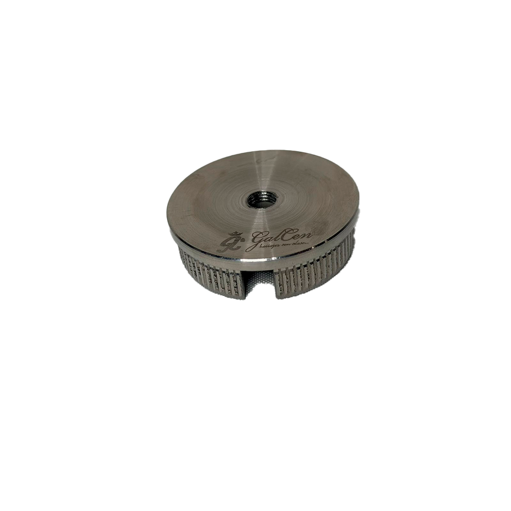 TAPA CON ROSCA PARA PASAMANOS TUBO 1 1/2 SATIN ACERO INOXIDABLE 304