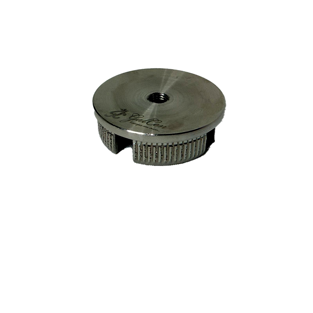 TAPA CON ROSCA PARA PASAMANOS TUBO 1 1/2 SATIN ACERO INOXIDABLE 304