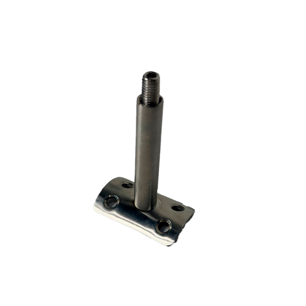 VELA CON ROSCA PARA PASAMANOS TUBO 2 CON BASE MOVIBLE SATIN ACERO INOXIDABLE 304