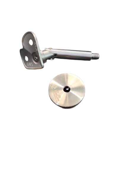 TAPA Y VELA CORAZON EN ESCUADRA PARA PASAMANOS TUBO 2 CON BASE MOVIBLE SATIN ACERO INOXIDABLE 304