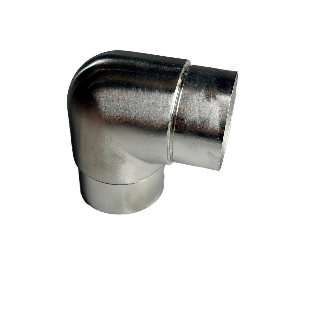 UNION DE 90° PARA TUBO 2 SATIN ACERO INOXIDABLE 304