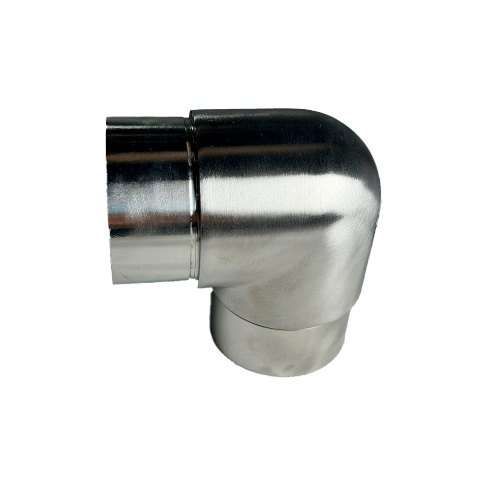 UNION DE 90° PARA TUBO 2 SATIN ACERO INOXIDABLE 304