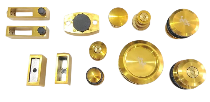 CANCEL DE BAÑO CORREDIZO 1.50 MTS ORO MATE ZAMAC