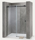 CANCEL DE BAÑO CORREDIZO 2.00 MTS NEGRO ZAMAC