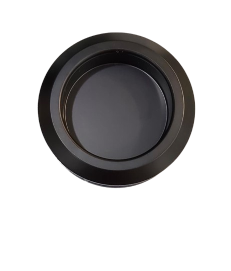 RECESSED CIRCULAR PULL HANDLE BLACK ALUMINUM